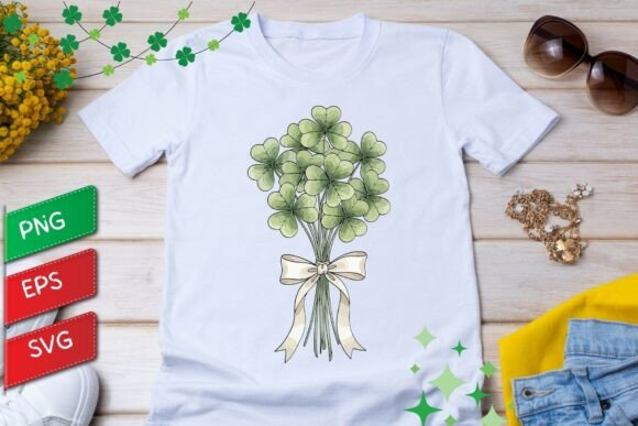 Download Shamrock Bouquet with Bow Saint Patrick - Premium Resources
