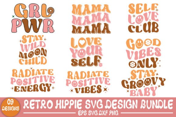 Download Retro Hippie SVG Design Bundle, - Hippie Collection