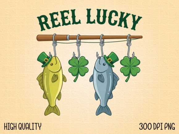Download St Patrick’s Day Fishing Shamrock PNG - Premium Resources