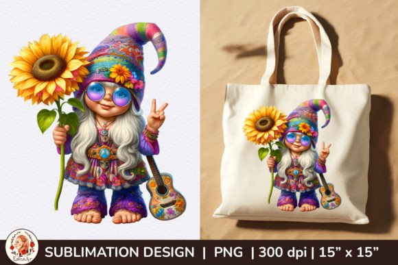 Download Hippie Gnome, Summer Gnomes, Sunflower - Hippie Collection