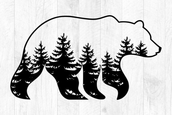 Download Bear Nature Svg, Forest Svg, Bear Vector - Nature svg Collection