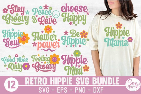 Download Retro Hippie SVG Bundle Retro SVG Groovy - Hippie Collection