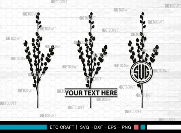 Download Pussy Willow Monogram, Spring Nature Svg - Nature svg Collection